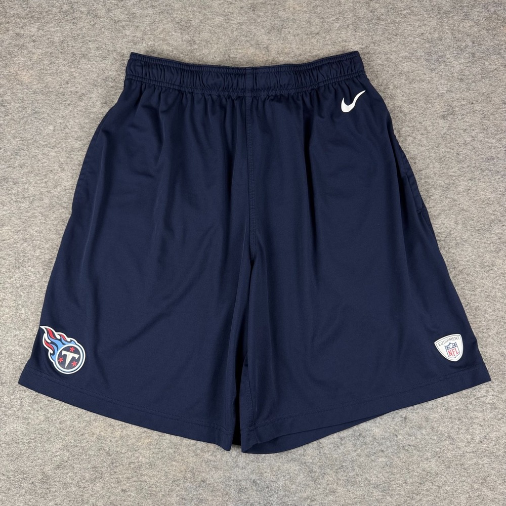 Nike Dri Fit Tennessee Titans Training Shorts Team‎ Issued Blue Mens Large L